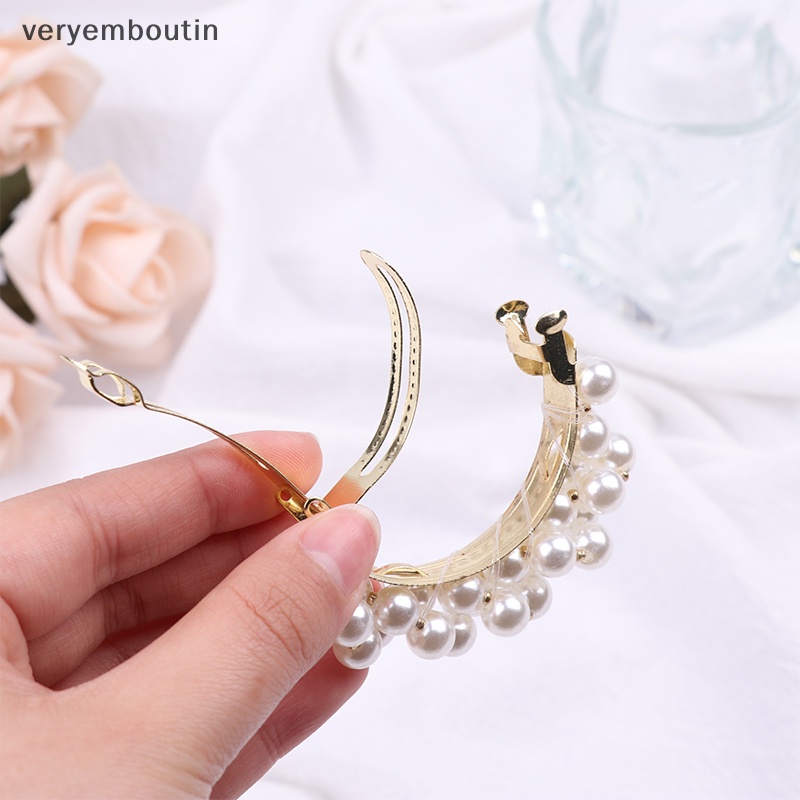 Kẹp Tóc Đuôi Ngựa Đính Ngọc Trai Thanh Lịch Dành Cho Nữ