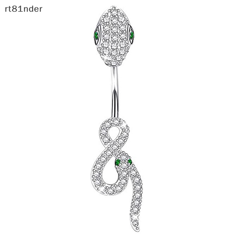 Rt Khuyên Rốn Hình Rắn Bằng Thép Không Gỉ Đính Đá Zircon Thời Trang Cho Nữ