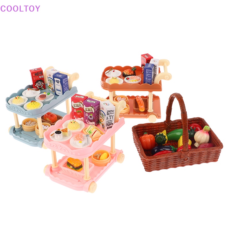 1 Bộ Mô Hình Xe Hơi / Giỏ Ăn Mini Tỉ Lệ 1: 12 Độc Đáo Trang Trí Nhà Búp Bê