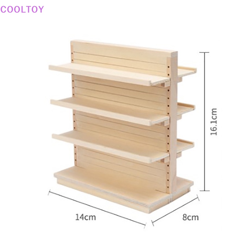 Cooltoy Kệ Gỗ Hai Mặt Mini Tỉ Lệ 1: 12 Trang Trí Nhà Búp Bê