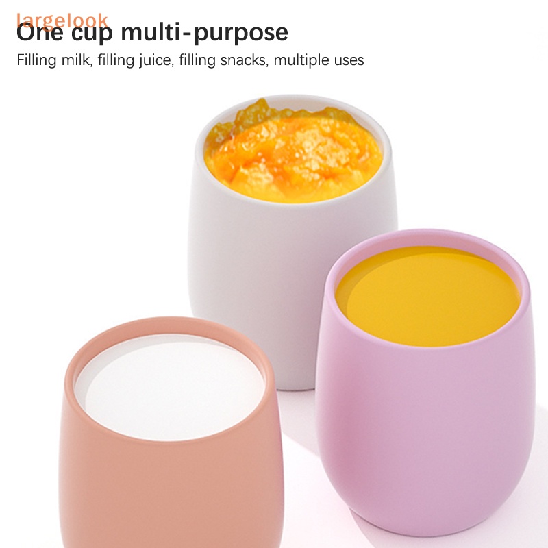 [Biglook] Cốc Silicone Màu Trơn Chất Lượng Cao Cho Bé Uống Nước