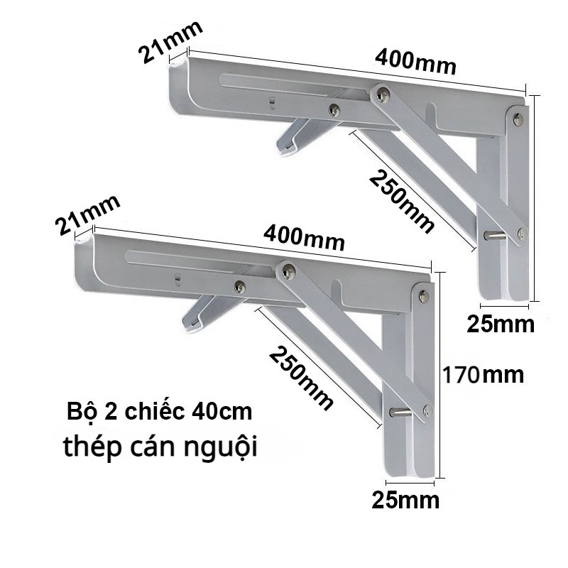 Bản Lề Gập Thông Minh INOX, Giá Ke đỡ Bàn Gấp Gọn Treo Tường