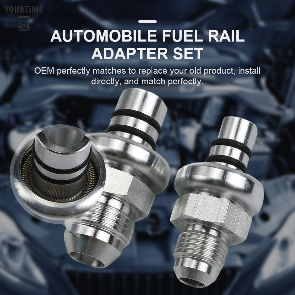 Set 2 Đầu Nối Đường Ray Nhiên Liệu AN6 AN8 Cho 1986-1998 Mustang Billet