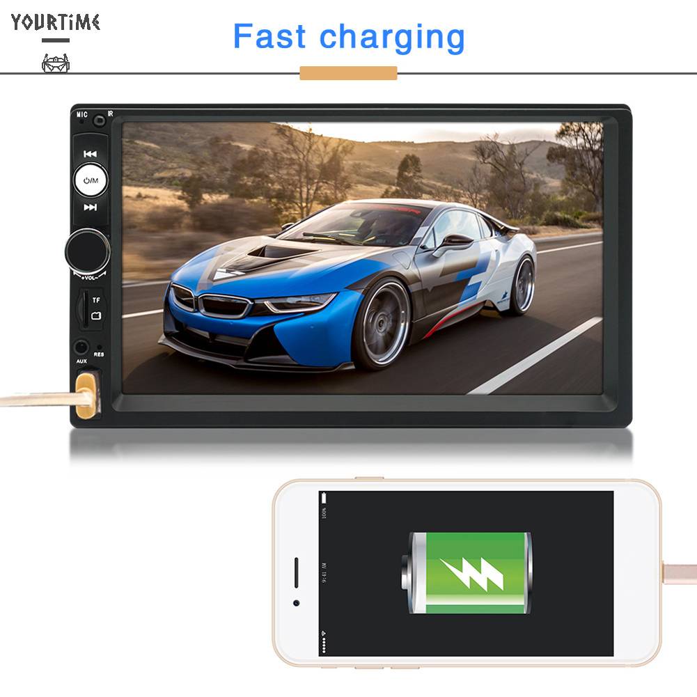 Máy Nghe Nhạc MP5 7in Tự Động Màn Hình LCD Đa Năng Cho Xe Hơi Xe Tải SUV