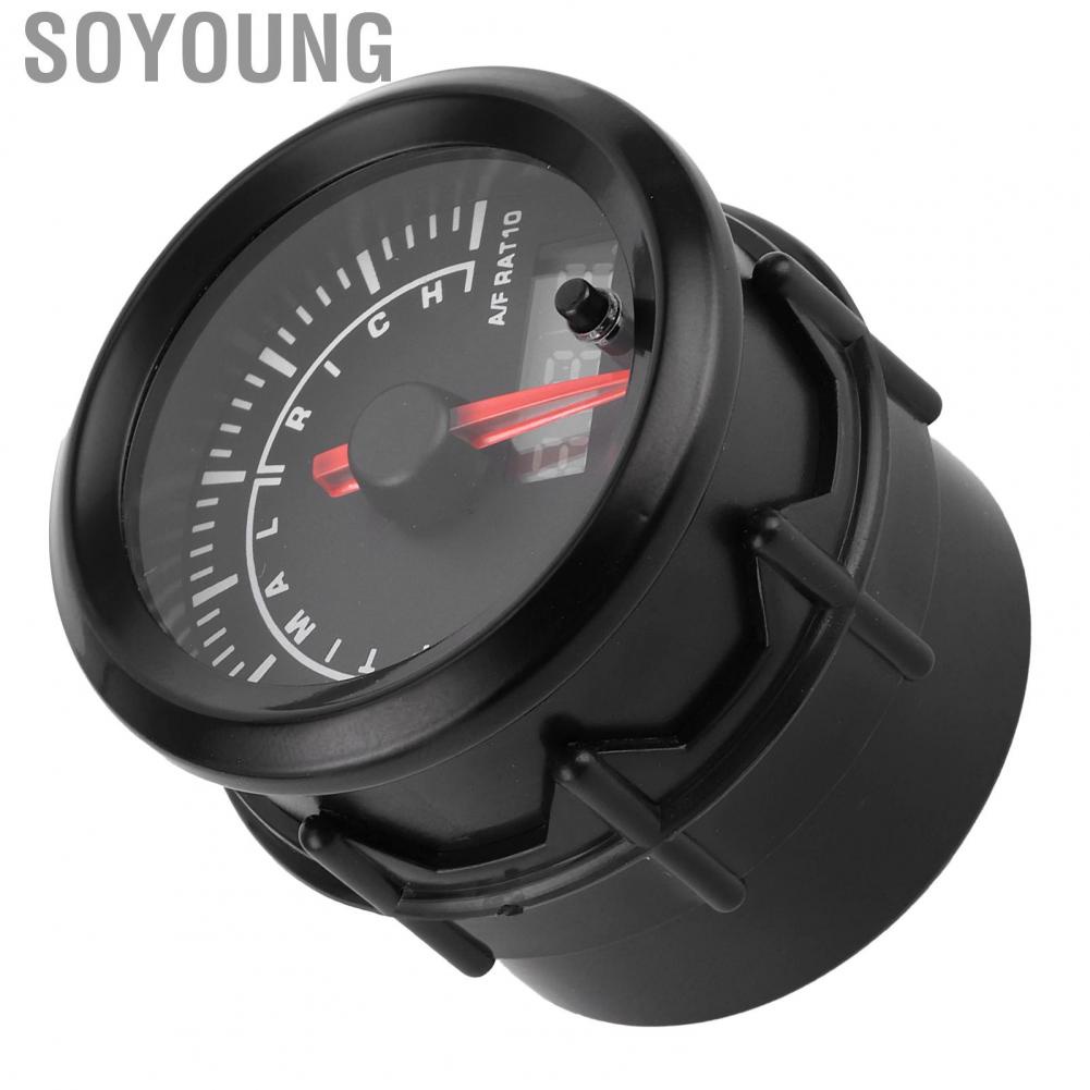Soyoung Universal Fuel Ratio Gauge Pointer  Digital Display 52mm Dia Auto Instr
