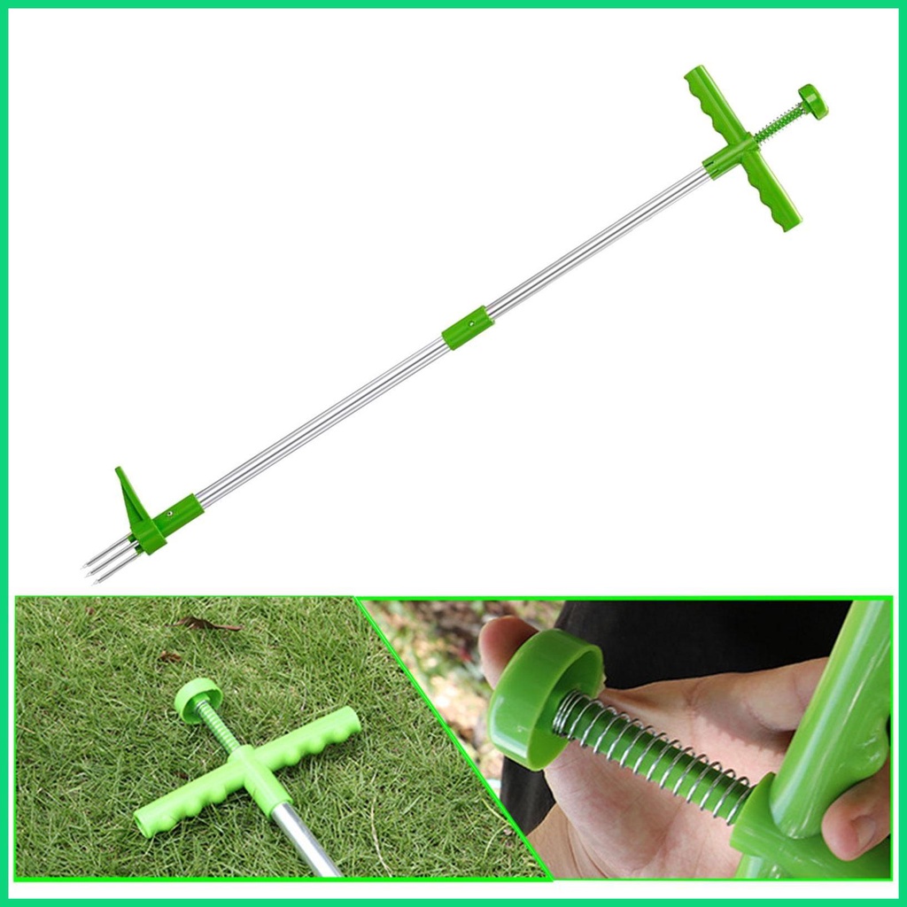 Dụng Cụ Kéo Cỏ Đứng Với Bàn Đạp Có Thể Điều Chỉnh Với Tay Cầm Dài Tiện Dụng