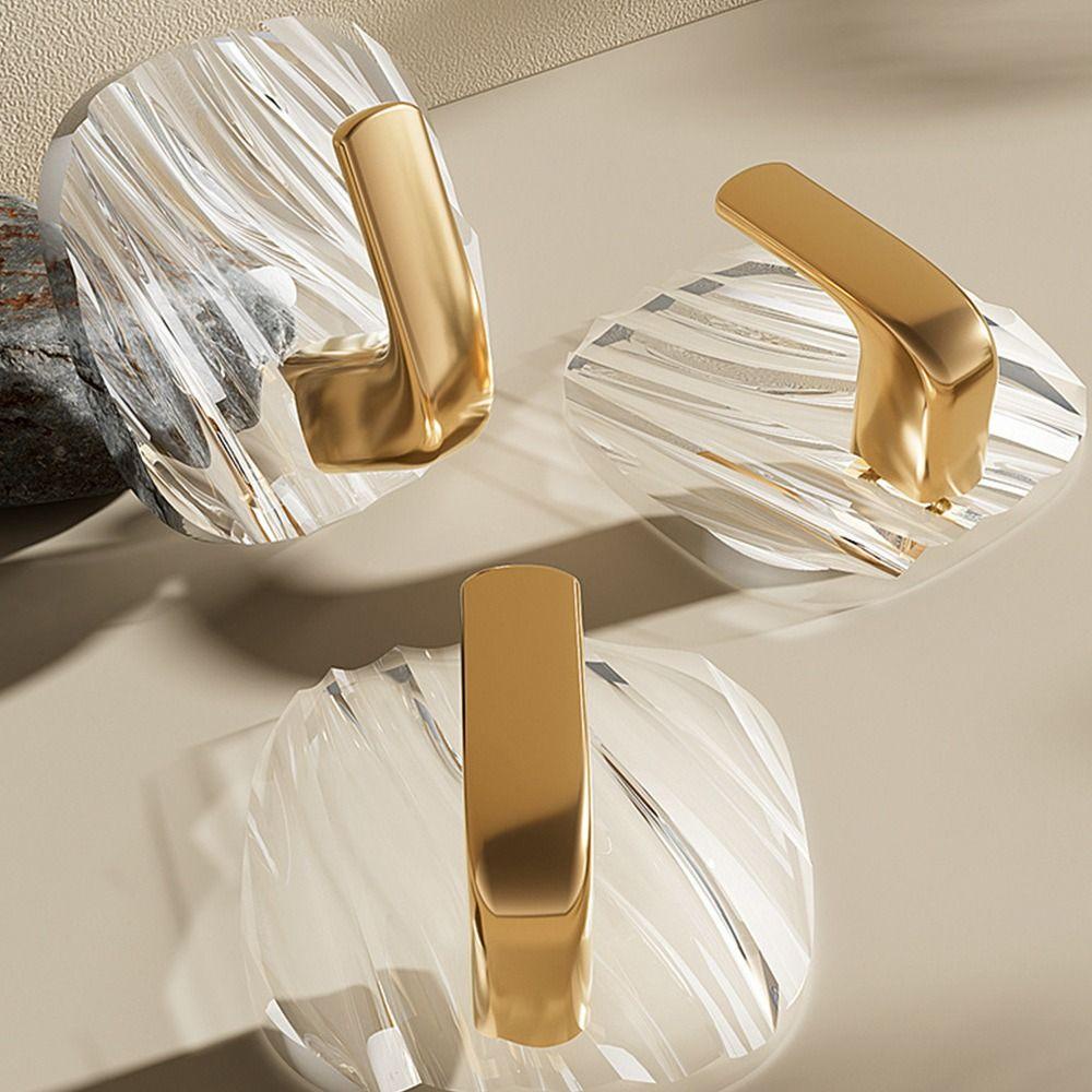 Móc Treo Áo Khoác Gắn Tường Bằng Acrylic Trong Suốt Tiện Dụng Cho Nhà Tắm