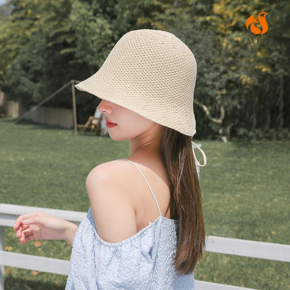 Nón Tai Bèo Dệt Kim Rộng Vành Thời Trang Mùa Hè Hàn Quốc Cho Nữ TAYLOR1