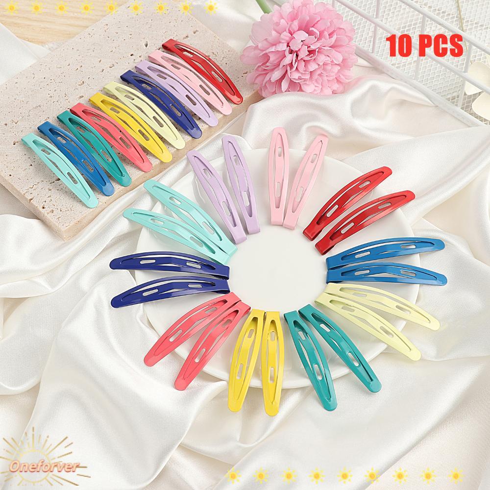 Bộ 10 Kẹp Tóc Kim Loại 2.4 "Không Trượt Kiểu Dáng Đơn Giản