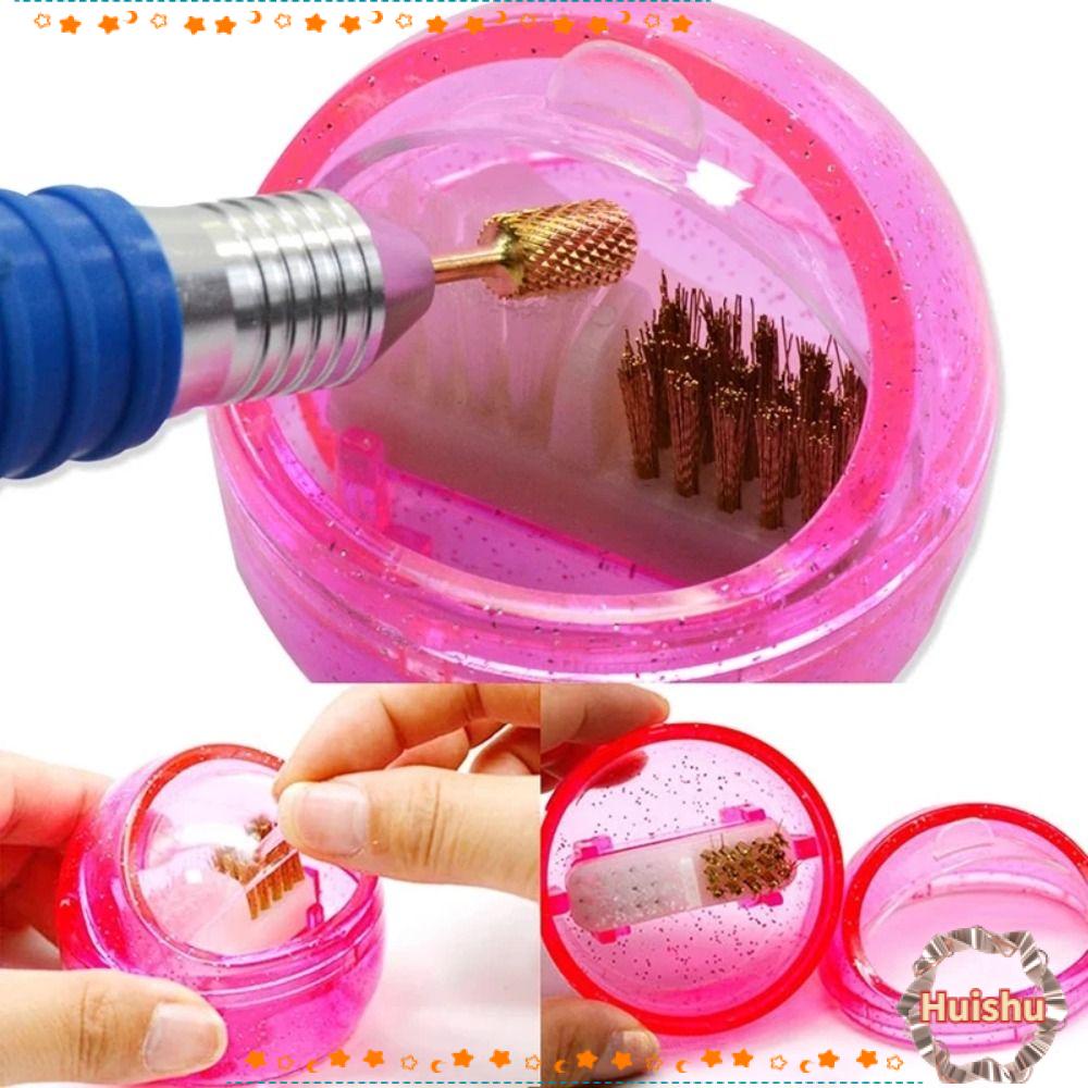 Đầu Cọ Cứng Làm Sạch Mũi Khoan Móng Tay Tiện Dụng Ốp