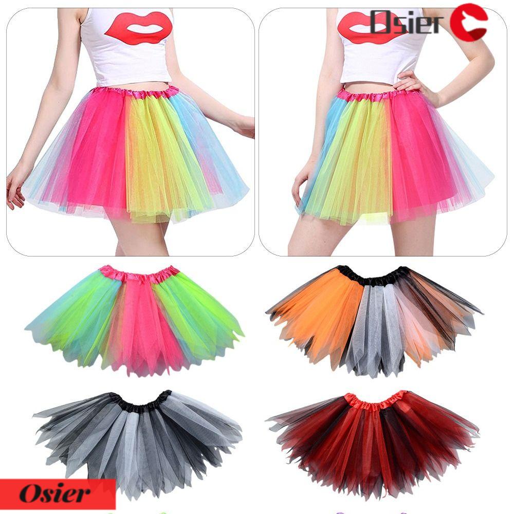 Chân Váy Xòe Tutu 1 Lớp Màu Cầu Vồng Dễ Thương Cho Bé Gái
