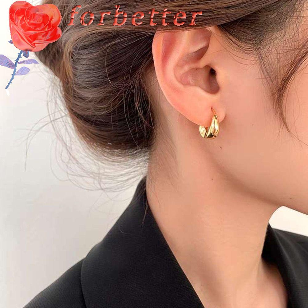 Bông Tai Hình Chữ U Bằng Đồng Phong Cách Hàn Quốc Thời Trang Cho Nữ