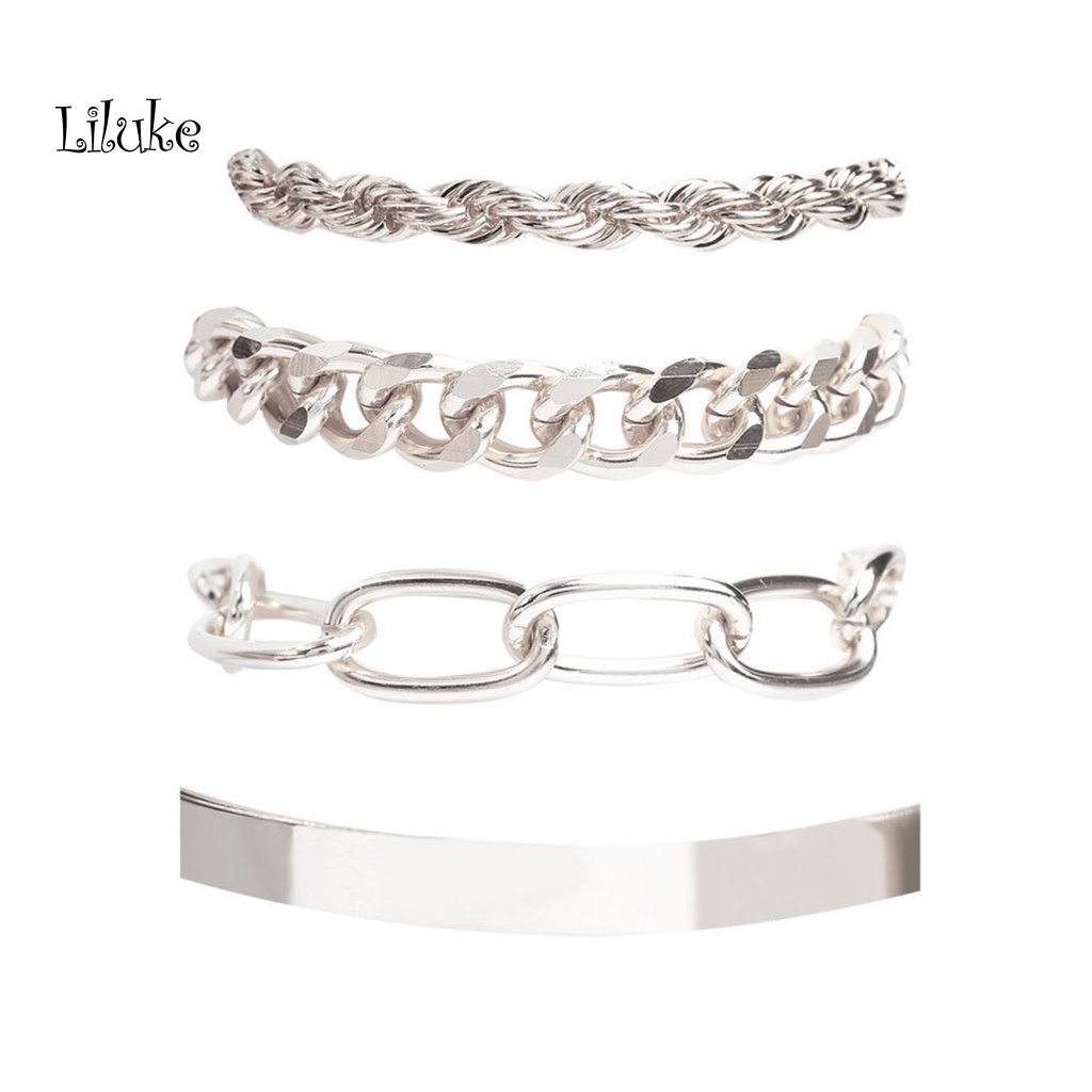 Bộ 4 Vòng Đeo Tay Nữ Phong Cách Vintage Xinh Xắn