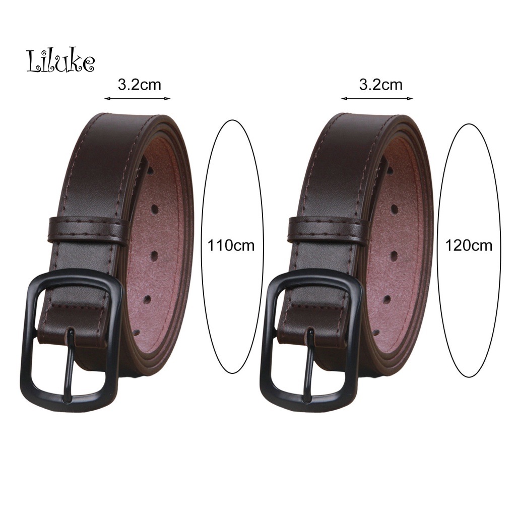 Thắt Lưng Giả Da Nhiều Lỗ Màu Trơn Đơn Giản Thời Trang Cho Nam