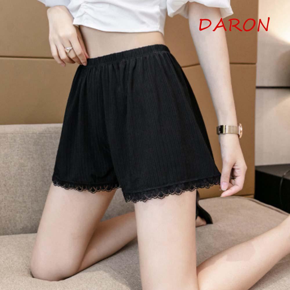 Quần Short Bảo Hộ Vải Lụa Lạnh Mỏng Dáng Rộng Màu Sắc Đơn Giản Thời Trang Mùa Hè