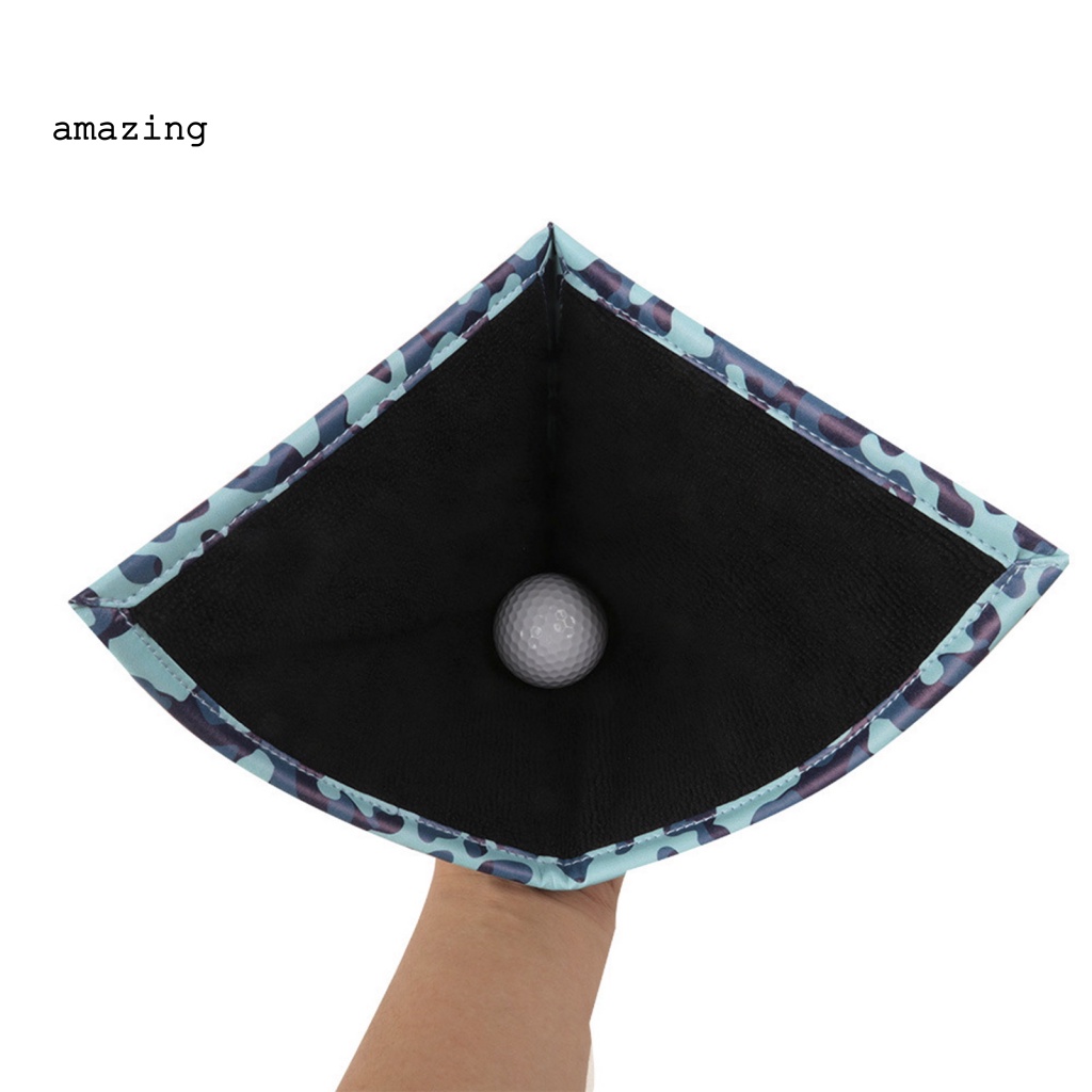 Khăn Lau Gậy Đánh Golf Hai Mặt Kèm Móc Khóa Carabiner Họa Tiết Rằn Ri