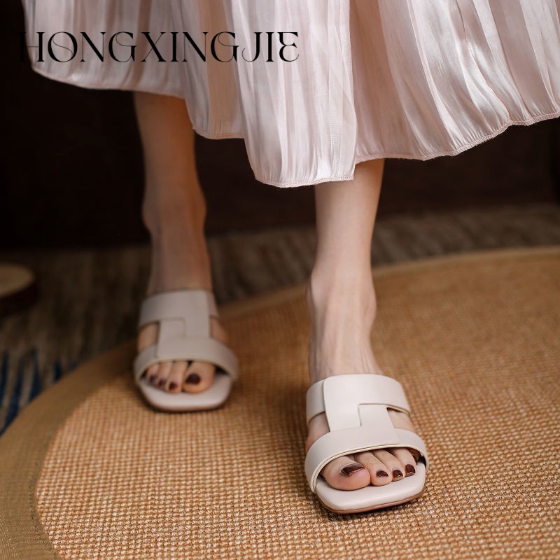 HONGXINGJIE dép sandal nữ dép đế cao Xu hướng thời trang năm 2023NEW      062120
