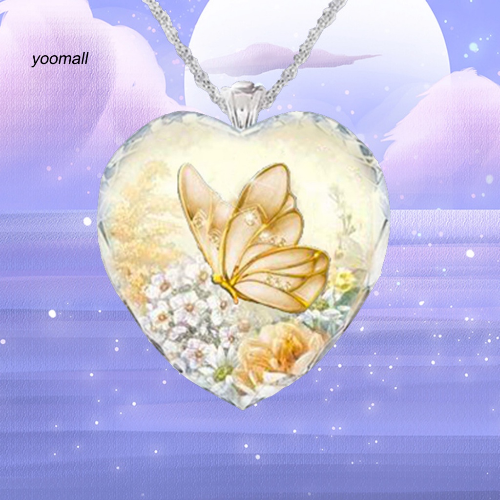 Vòng cổ Hợp Kim Mặt Hình Trái Tim / Bướm Tinh Tế Thời Trang Cho Nữ