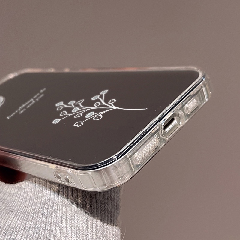 Ốp Lưng TráNg Gương HìNh Cây Cho IPhone 11 12 13 14 12Pro 13Pro 14Pro Pro Max XR X XS Max