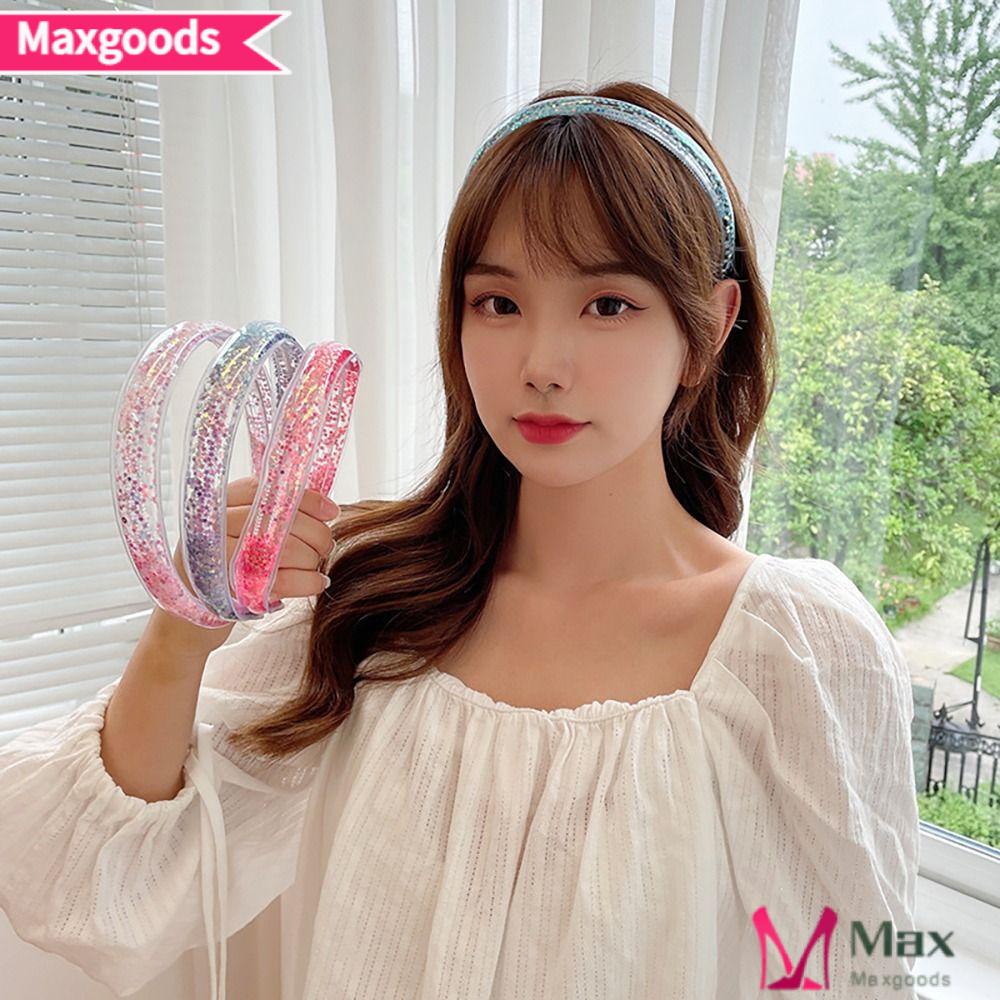 Băng Đô Trong Suốt Phối Kim Tuyến Nước Lấp Lánh Thời Trang Cho Bé Gái