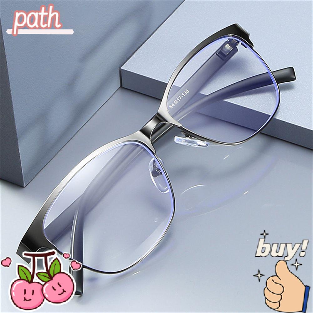 PATH Kính Đọc Sách Nửa Gọng Lò Xo Bằng Kim Loại Cho Nam Và Nữ