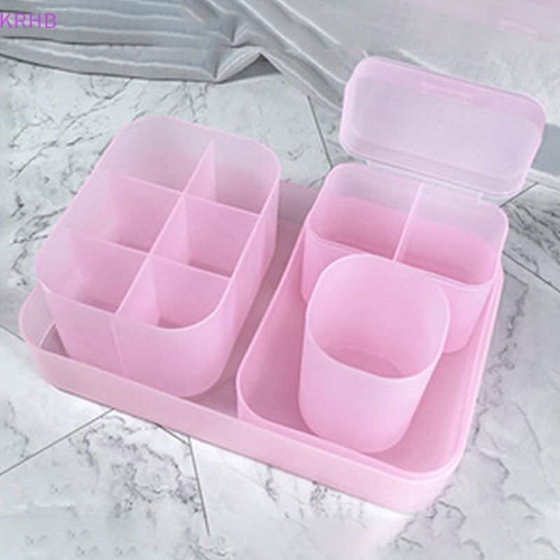 Set 5 Hộp Đựng Cọ Trang Điểm Son Môi Tiện Lợi Mới