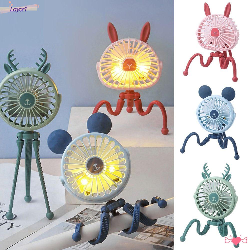 LAYOR1 Quạt Mini Cầm Tay Gắn Xe Đẩy Em Bé LAYOR1