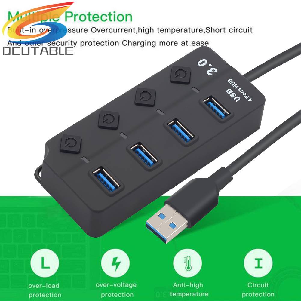 Bộ Chia Cổng USB 3.0 Kèm Công Tắc Nguồn Cho Máy Tính