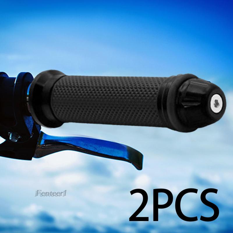 Set 2 Vỏ Bọc Tay Lái Xe Máy Bằng Hợp Kim Nhôm Và Cao Su Kích Thước 22mm Fenteer1