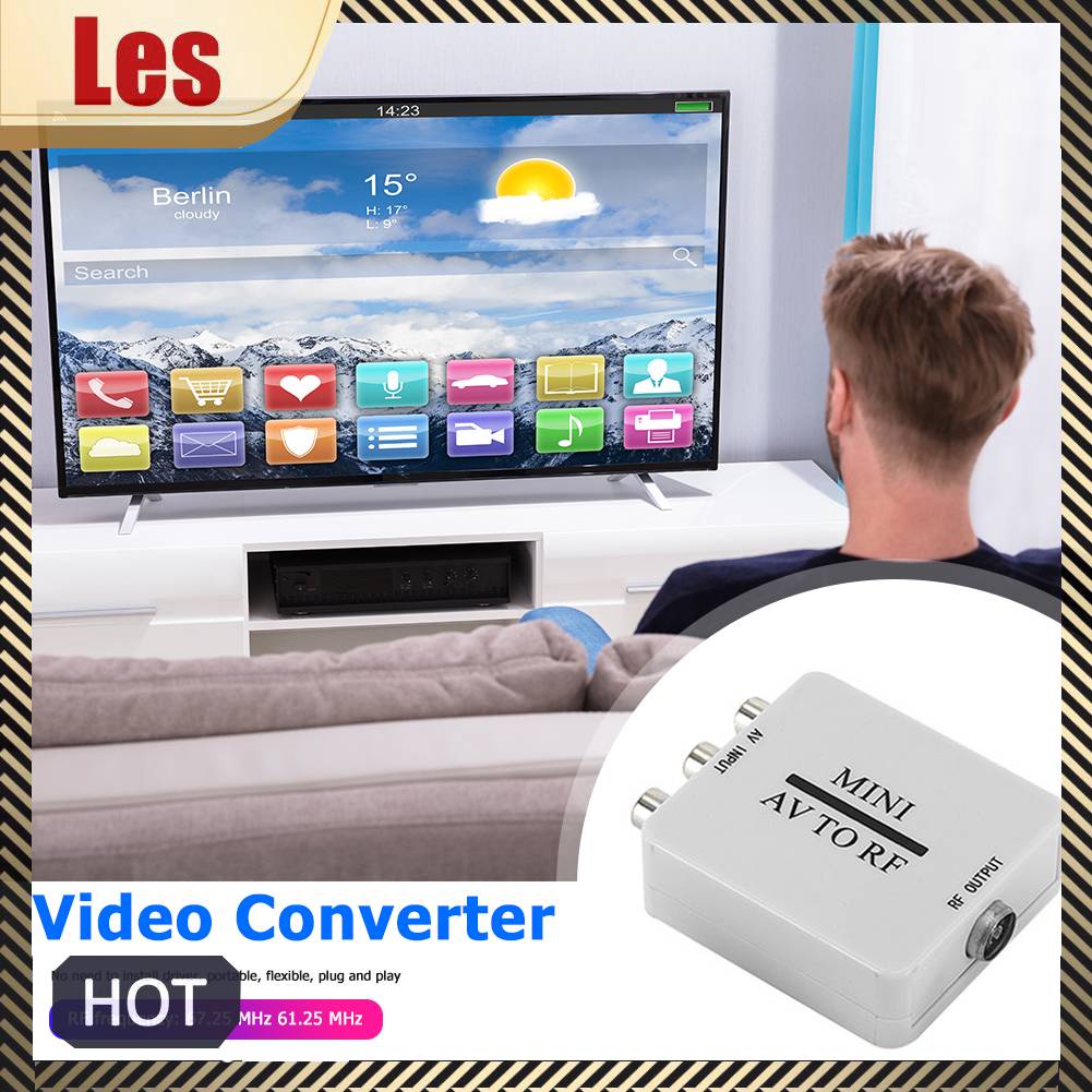 Bộ ChuyểN ĐổI Mini RCA AV CVSB Sang RF Hỗ Trợ RF 67.25 / 61.25MHz