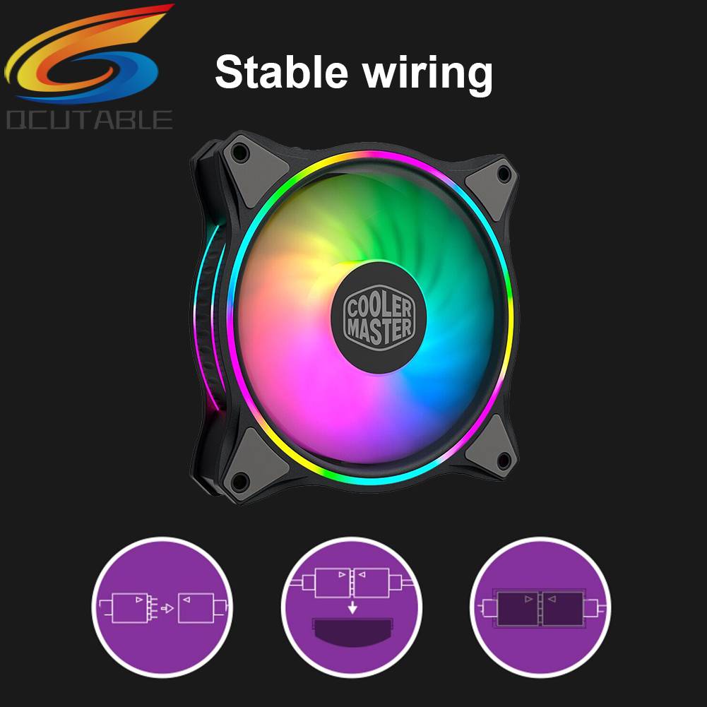 COOLER MASTER Quạt Tản Nhiệt Master MF120 12cm DC 12V ARGB 4-Pin PWM Cho Máy Tính Ốp