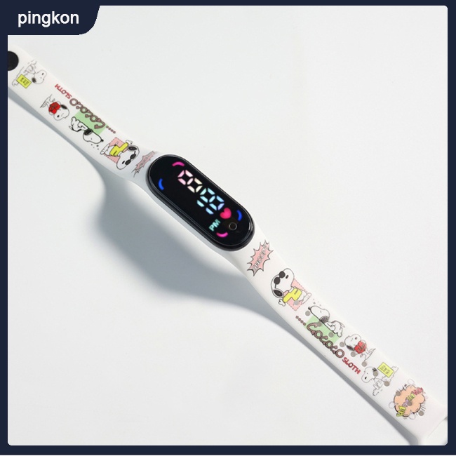 Đồng Hồ Led Điện Tử Màn Hình Cảm Ứng Chống Nước Hình Hoạt Hình Đáng Yêu Cho Nam Nữ