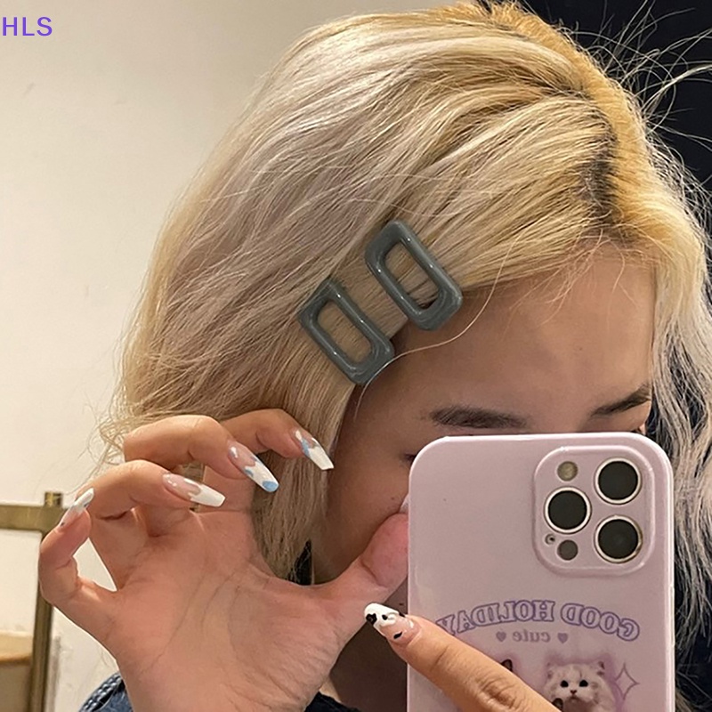 Set 2 Kẹp Tóc Màu Kẹo Ngọt Phong Cách Hàn Quốc Dễ Thương Cho Nữ