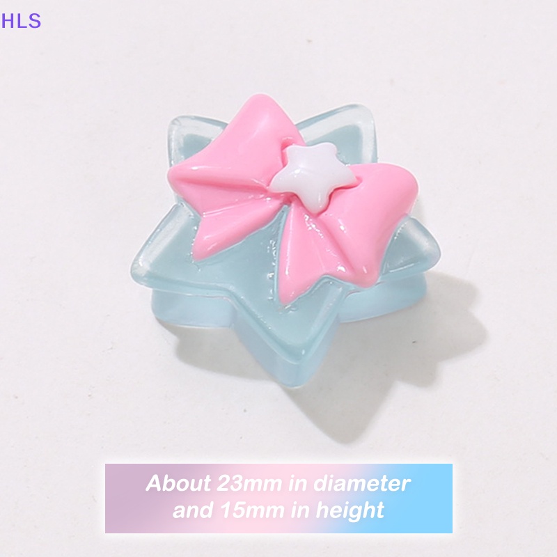 [HLS] Set 5 Miếng Dán Lỗ Điện Thoại / Cốc Nước Hình Chiếc Giày Bằng Nhựa Resin Mini Phát Quang DIY