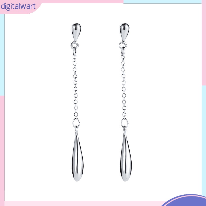 Bông Tai Dài Hình Giọt Nước Đơn Giản Dành Cho Nữ