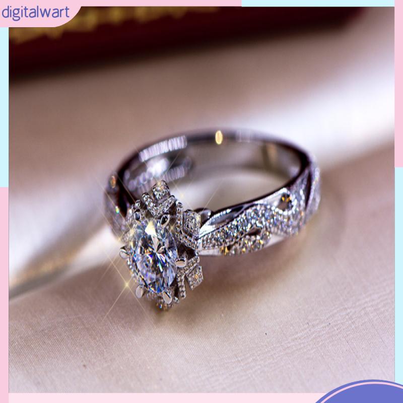 Nhẫn Đính Hôn Zhenrong Đính Đá Zircon Giả Hình Hoa Và Ngôi Sao 1 Carat Phong Cách Âu Mỹ