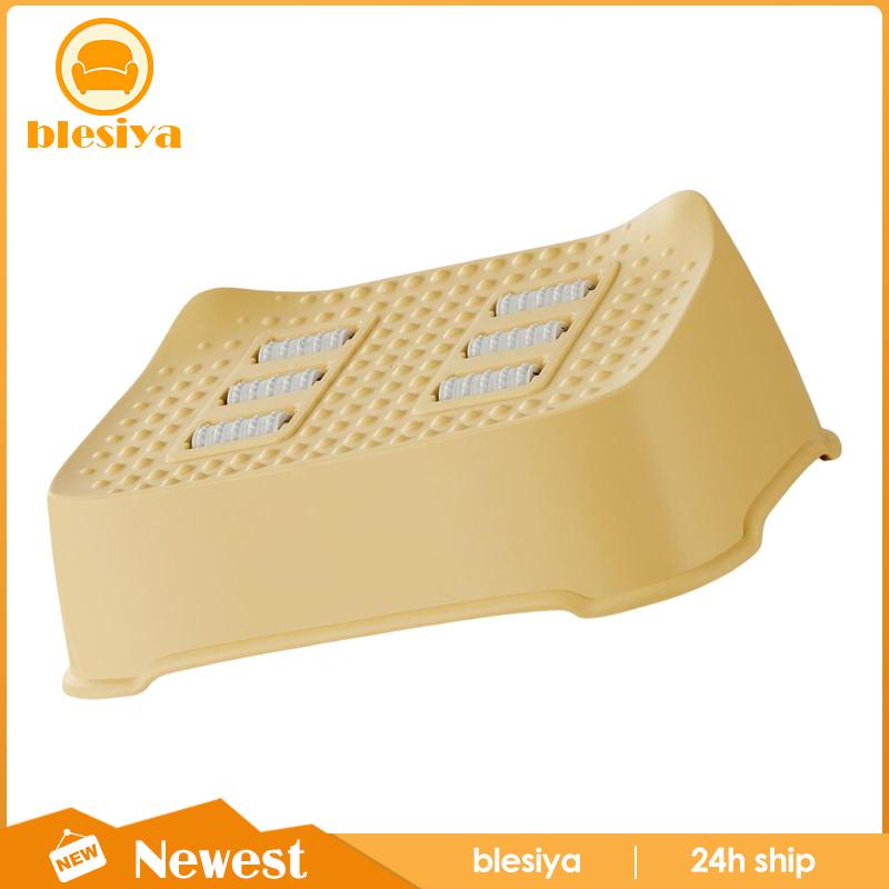 [Blesiya] Ghế Để Chân Có Con Lăn Mát Xa Chống Trượt Màu Trắng Để Bàn