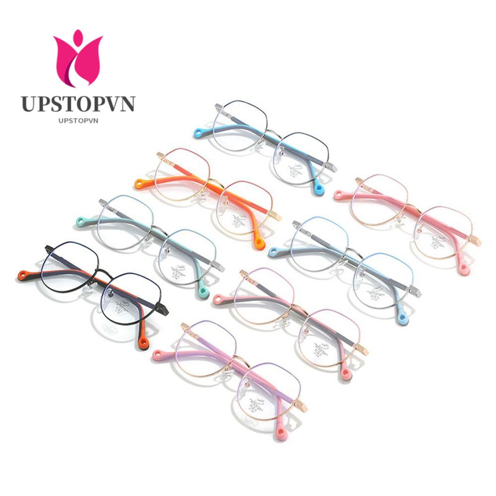 Upstopvn Mắt Kính Gọng Kim Loại Siêu Nhẹ Chống Ánh Sáng Xanh Lam Trực Tuyến Thoải Mái Di Động Cho Bé Trai Và Bé Gái
