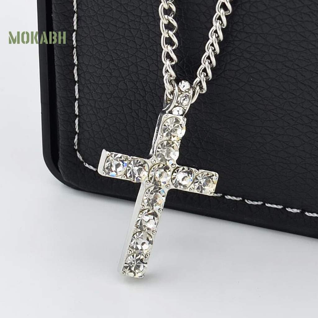 Vòng cổ Hợp Kim Mặt Hình Thánh Giá Đính Đá Nhân Tạo Thời Trang