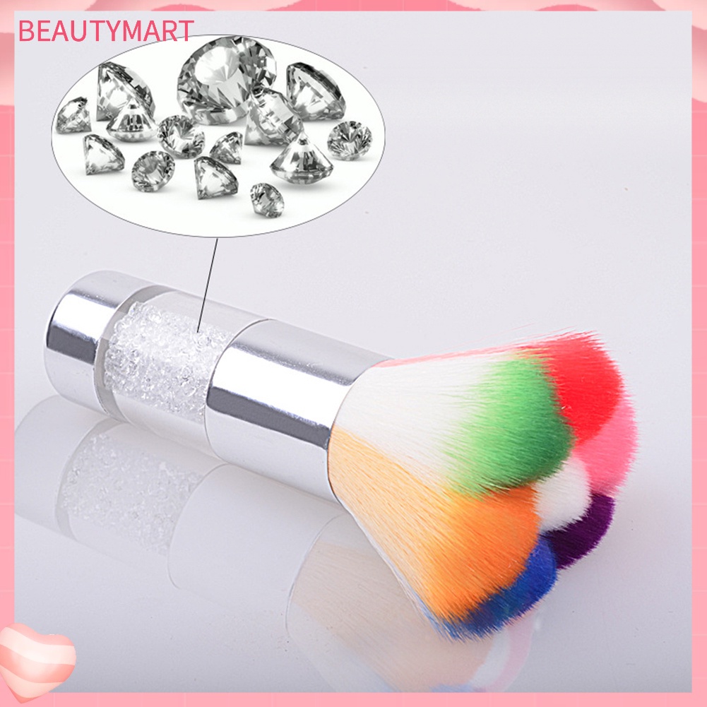 [beautymart] Cọ Phủi Bụi Móng Tay Tay Cầm Đính Hạt Giả Kim Cương