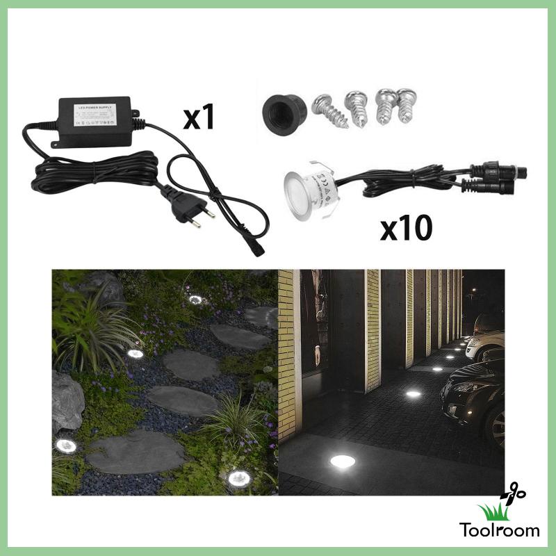 Set 10 Đèn LED IP67 Chống Thấm Nước Trang Trí Sân Vườn