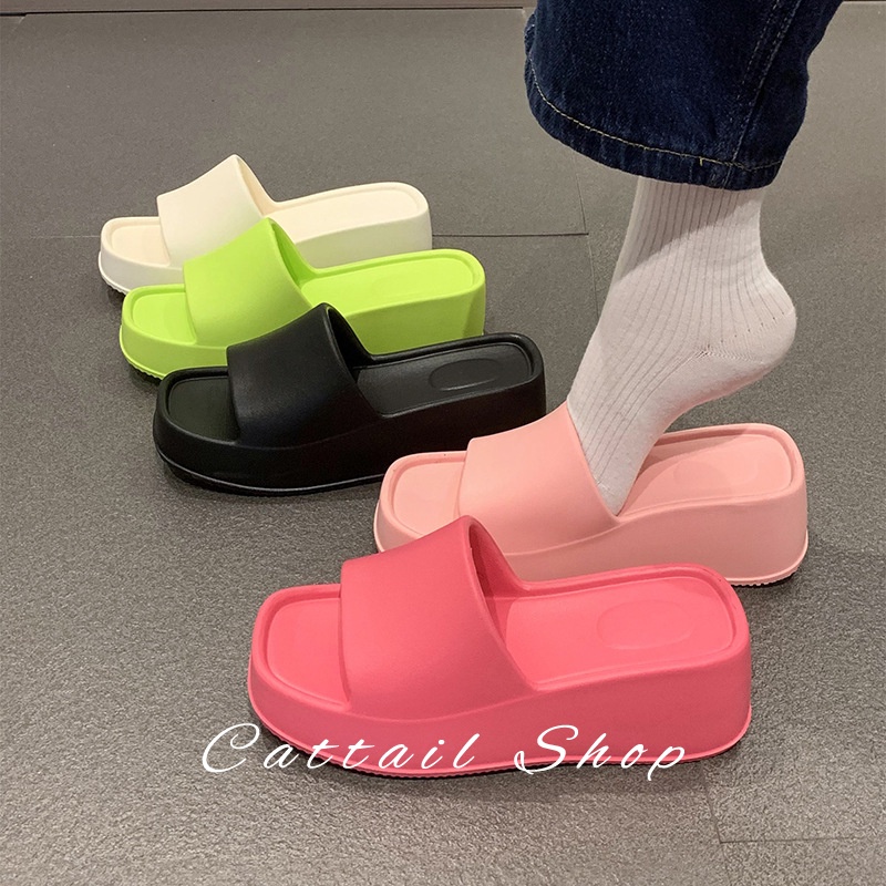 DISHULAN dép dép nữ sandal nữ dép bánh mì nữ dép bánh mì Chống Trượt 062113