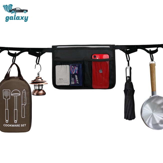 Galaxy Dây Treo Đồ 6.5m 16 Vòng Kèm 8 Móc Carabiner Tiện Dụng Cho Hoạt Động Ngoài Trời