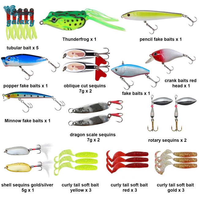 Galaxy Hộp 304 Mồi Câu Cá Giả Hình Giun Sâu Bằng Nhựa Kèm Hộp Đựng