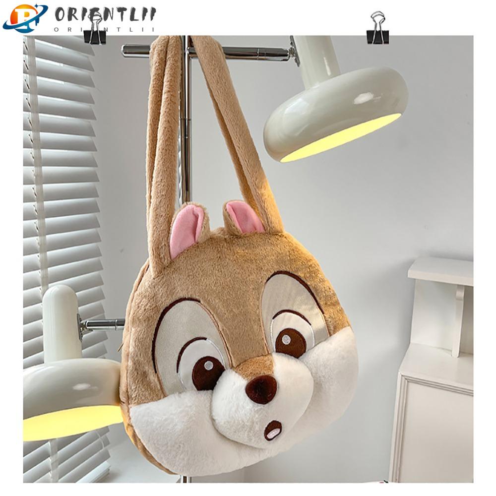 Túi Tote Đeo Vai Hình Sóc Nhồi Bông Dễ Thương Dùng Làm Quà Tặng