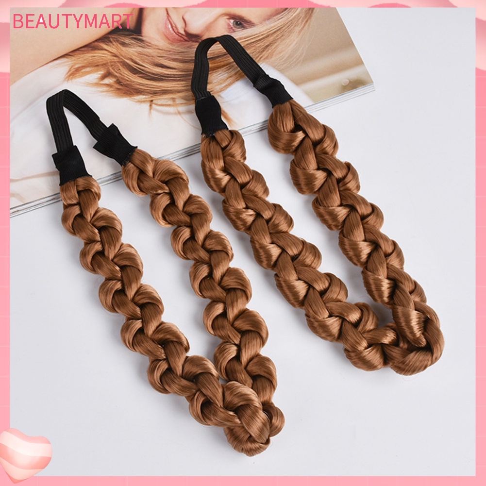 Băng Đô Cài Tóc Giả Thắt Bím Co Giãn Thời Trang Cho Nữ