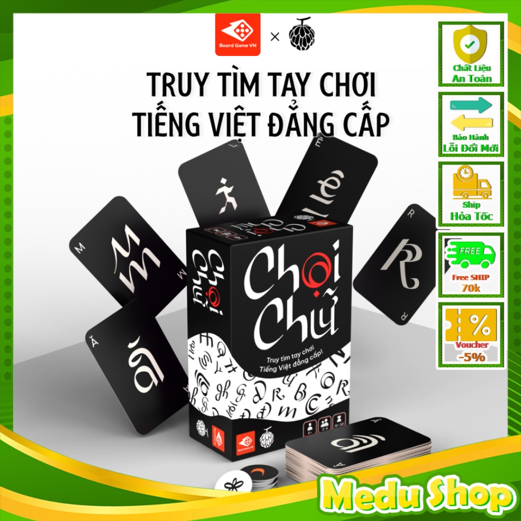 Trò Chơi CHỌI CHỮ | Truy tìm tay chơi tiếng Việt đẳng cấp | Board game Việt Nam Shop Đồ Chơi MeduShop
