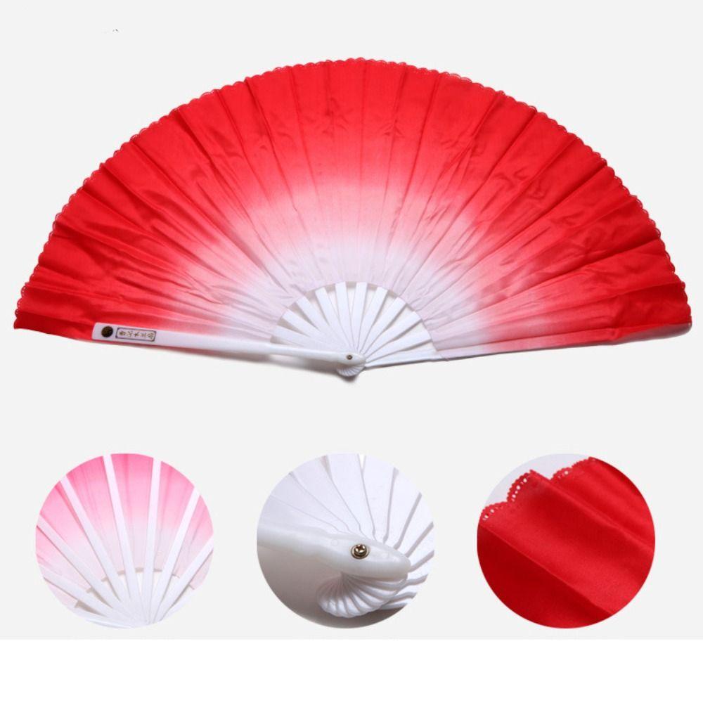 Quạt Múa Bụng Bằng Lụa Màu Sắc Tuyến Tính / Hồng / Vàng / Xanh Lá / gradient Tiện Dụng