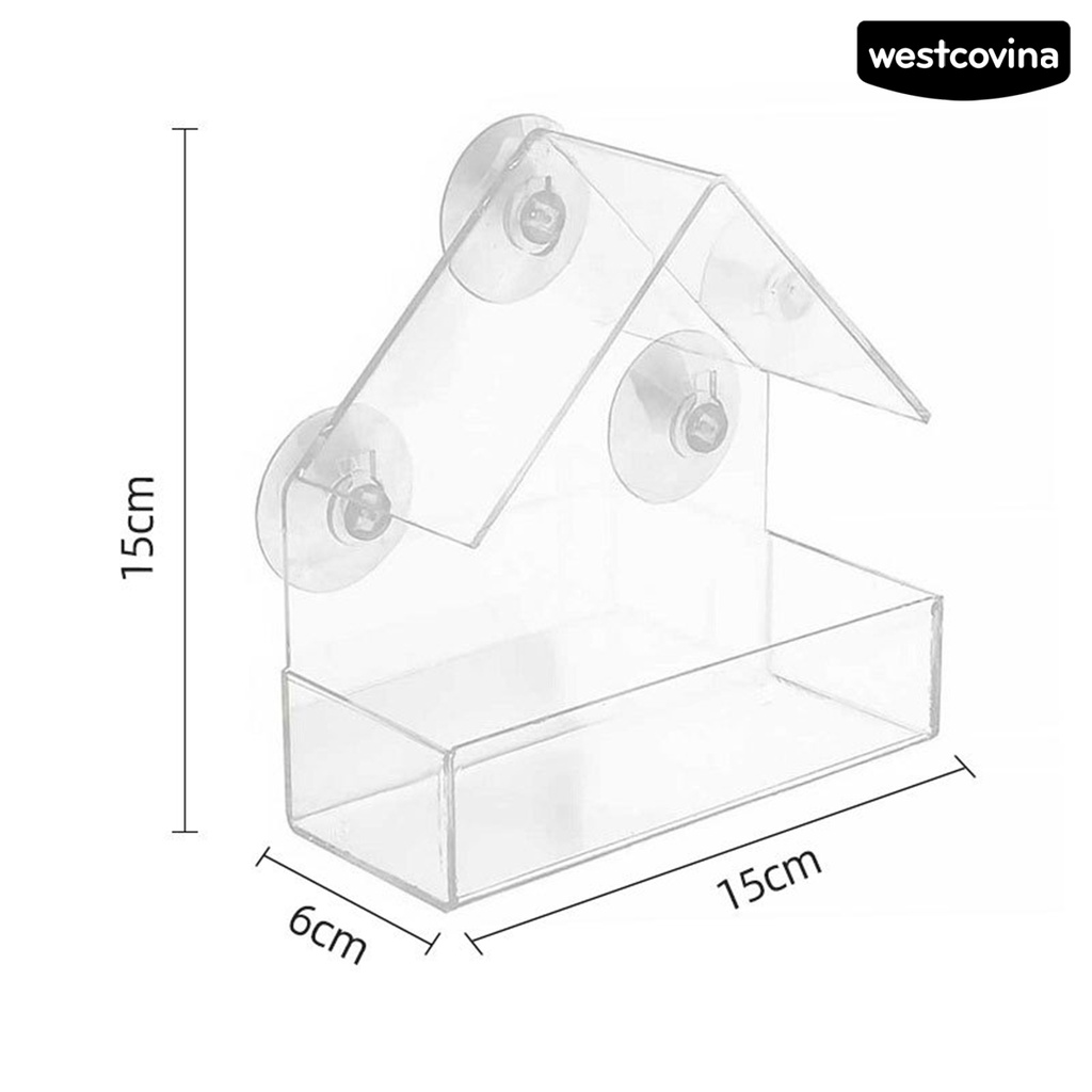 [COD]♞Khay Đựng Thức Ăn Dung Tích Lớn Thiết Kế Cốc Hút Chống Mài Mòn Tiện Dụng Cho Chim Cảnh