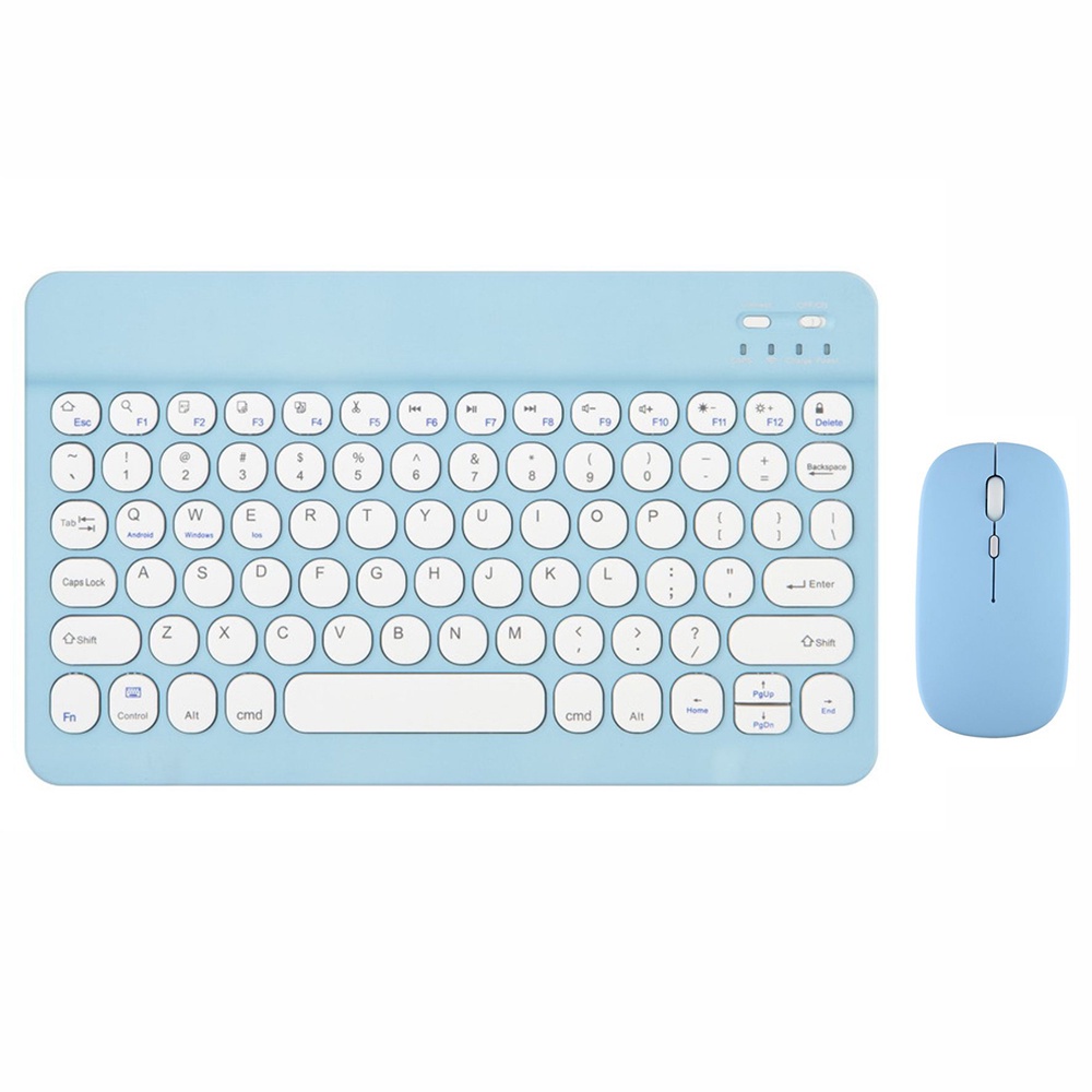 Combo Bàn Phím Bluetooth Và Chuột Không Dây 10 Inch Phong Cách Retro